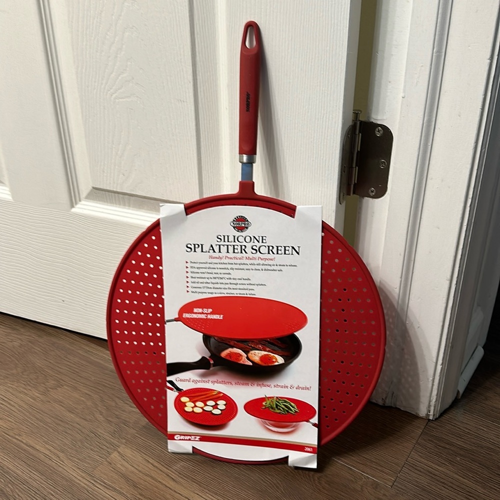 Norpro Red Silicone Splatter Screen 13inch